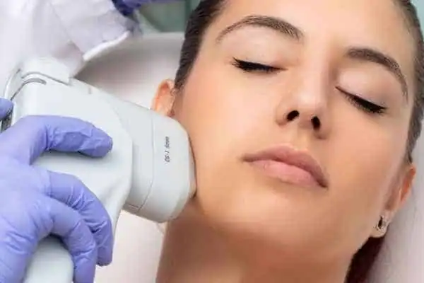 Image of woman having HIFU Greenock  treatment