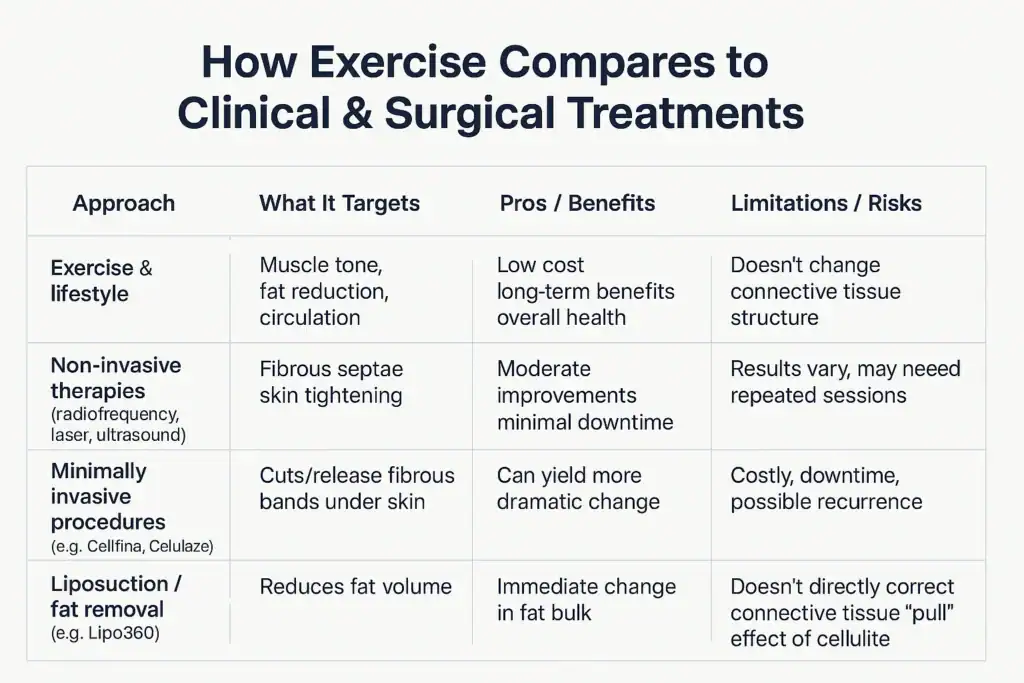 Sculpting Your Bum: Can Toning Exercises Really Reduce Cellulite? 2 How exercise compares to treatments from Lipo 360 Greenock