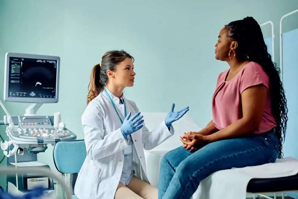 Woman have consultation about vaginal laxity Greenock 