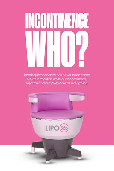 LIPO360 EMS Chair Can Help with Urinary Incontinence 2 Image of a urinary incontinence treatment seat Greenock