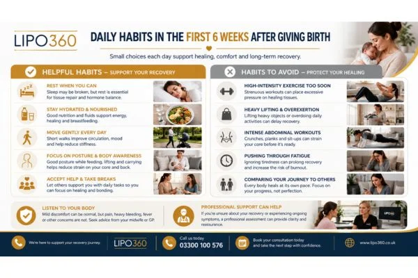 What to Do (and Avoid) in the First 6 Weeks After Giving Birth To Avoid Diastasis Recti 3 First 6 Weeks After Giving Birth To Avoid Diastasis Recti Greenock : Daily Habits in the First 6 Weeks After Giving Birth
